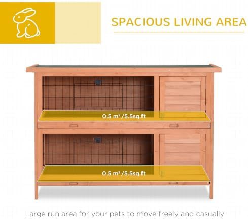 Orange two story wooden bunny house — photo 3