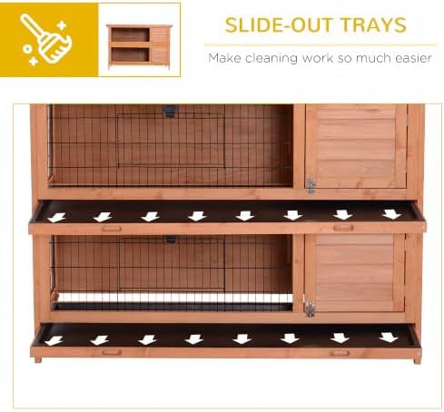 Orange two story wooden bunny house — photo 5
