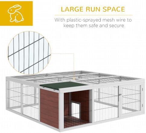 Dark brown outdoor playpen and hutch — photo 3