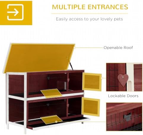 Two story hutch with enclosed run — photo 4