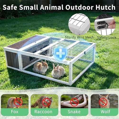 Wooden outdoor and indoor bunny cage — photo 4