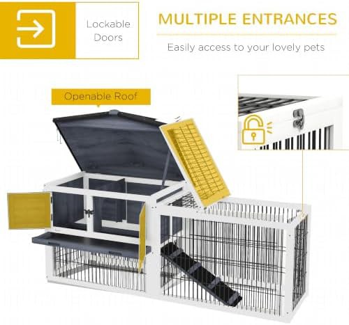 Two level outdoor hutch with openable top — photo 4