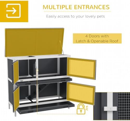 Grey wood hutch with removable tray — photo 3