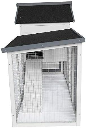 Gray two level wooden animal hutch — photo 5