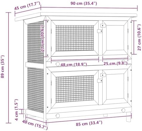 Four door double decker wooden hutch — photo 3