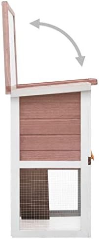 Single door brown wood pet lodge — photo 4