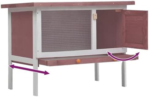 Weatherproof wooden bunny cage with tray — photo 5