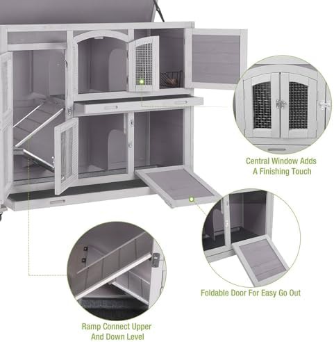 Indoor and Outdoor Bunny House with Wheels — photo 4