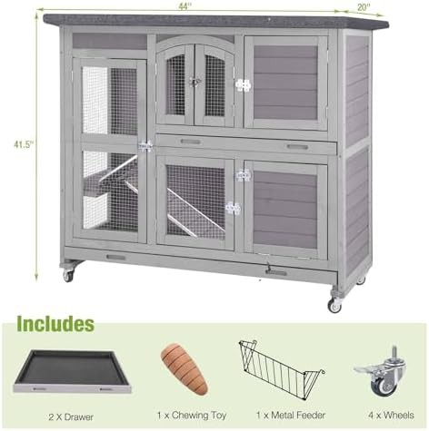 Indoor and Outdoor Bunny House with Wheels — photo 5