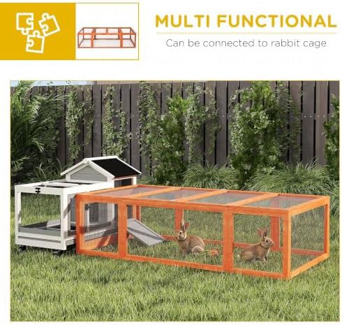 Natural wood outdoor hutch with run — photo 5