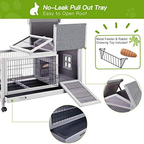 Indoor hutch with removable wire grate — photo 3