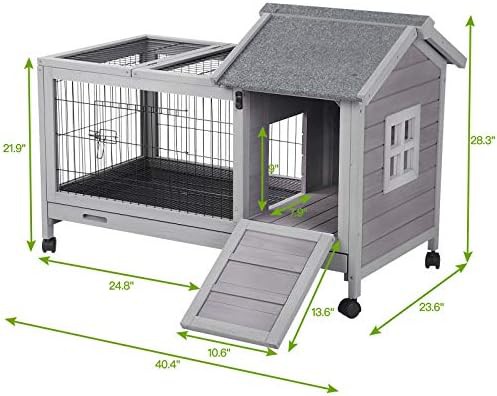 Indoor hutch with removable wire grate — photo 5