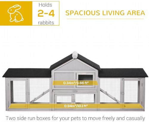 Outdoor grey hutch with weatherproof roof — photo 4