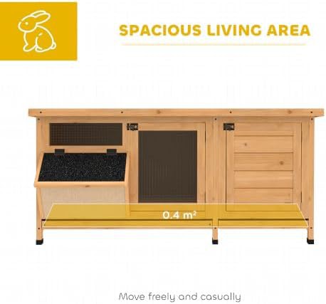 Natural wood hutch with feeding trough — photo 3