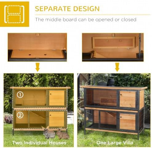 Wooden two story hutch with ramp — photo 4