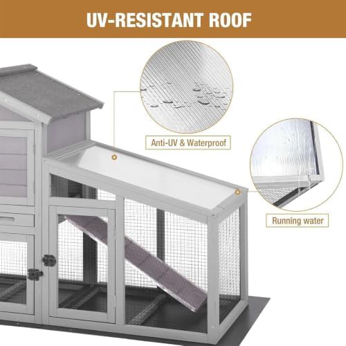 Wooden Rabbit House with UV Protection Roof — photo 5