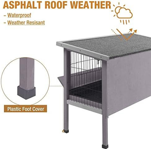 Indoor and outdoor hutch with metal wire pan — photo 4