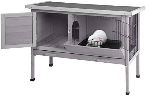 Indoor and outdoor hutch with metal wire pan — photo 5