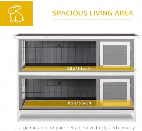 Dark grey two story wooden hutch — photo 3