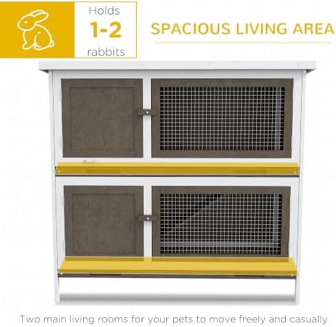 Brown wooden hutch with removable tray — photo 4
