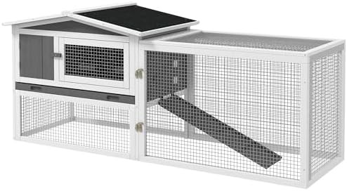 Two story light gray hutch with tray