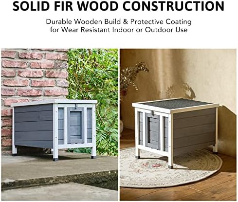 Grey elevated wooden rabbit house — photo 4