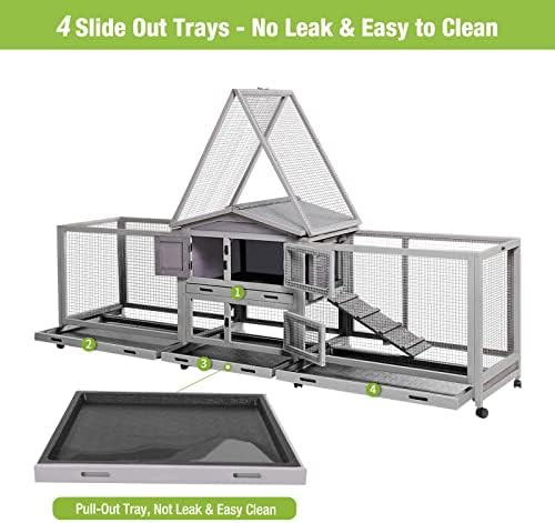 Outdoor Rabbit Cage with Chew Proof Ramp — photo 4