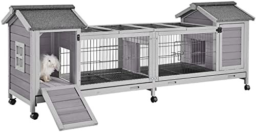 Large Space Bunny Cage with Metal Frame