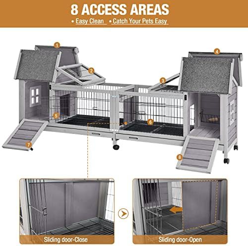 Large Space Bunny Cage with Metal Frame — photo 4
