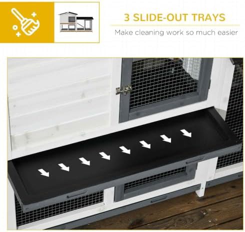White outdoor hutch with run area — photo 5