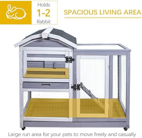 Waterproof Wooden Outdoor Bunny Hutch — photo 3