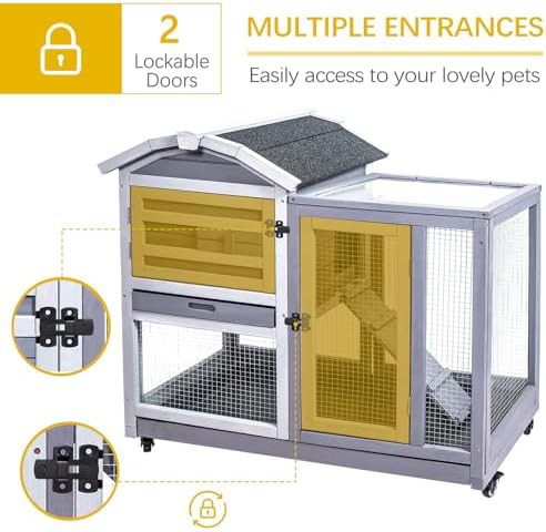 Waterproof Wooden Outdoor Bunny Hutch — photo 4