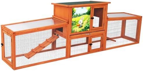 Extra large orange weatherproof bunny hutch