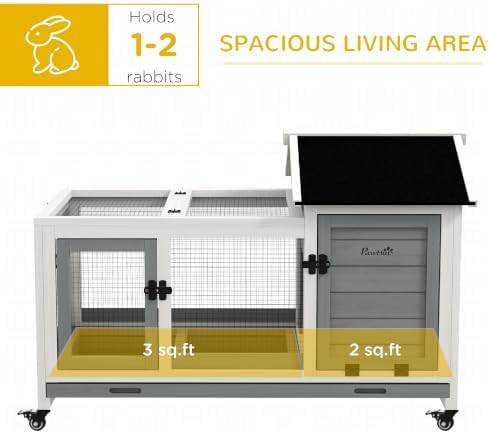 Grey mobile hutch with internal ramp — photo 3