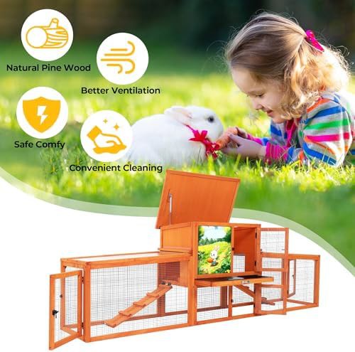 Extra large orange wooden bunny cage — photo 5