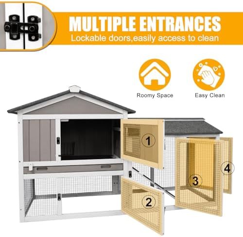 Two story hutch with asphalt roof — photo 3