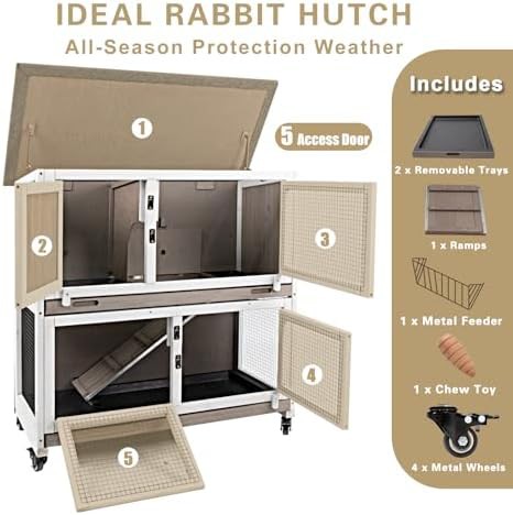 Mobile two story hutch with deep trays — photo 3