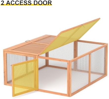 Natural wood indoor coop with handle — photo 5