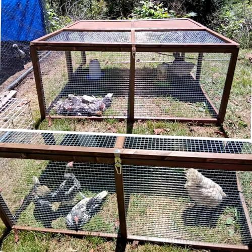 Portable Folding Brown Chicken Run — photo 4