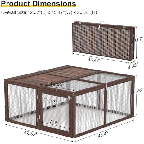 Portable Folding Brown Chicken Run — photo 5