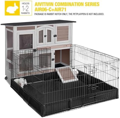 Two story hutch with deep plastic trays — photo 5
