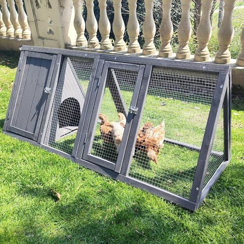Grey A-Frame Outdoor Chicken Coop — photo 3