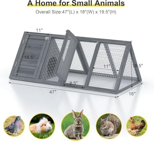 Grey A-Frame Outdoor Chicken Coop — photo 5