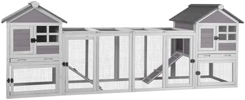 Grey waterproof hutch with asphalt roof