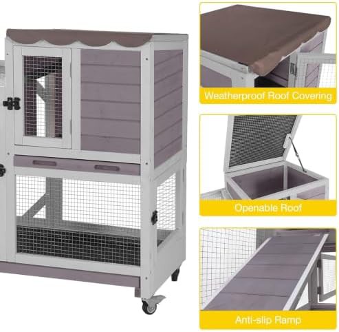 Grey wood hutch with deeper pull out trays — photo 4