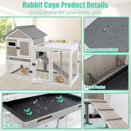 Two story hutch with ramp and tray — photo 3