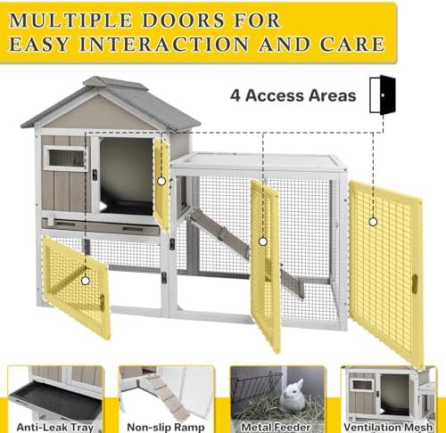 Waterproof large two story bunny hutch — photo 3