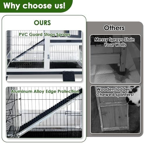 White Indoor Hutch with Urine Guards — photo 5