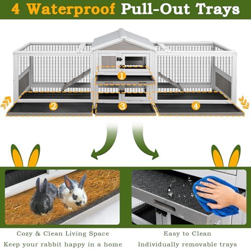 Two story rabbit hutch with dual runs — photo 3