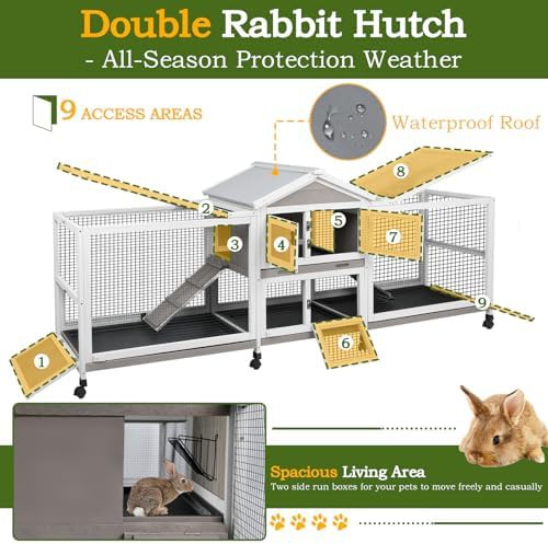 Two story rabbit hutch with dual runs — photo 5